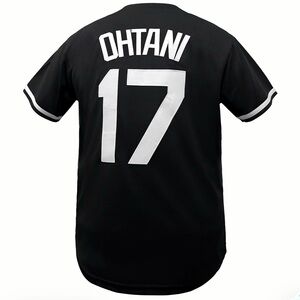 Los Angeles Dodgers Shohei Ohtani #17 Black Jersey XXL Embroidered MLB New